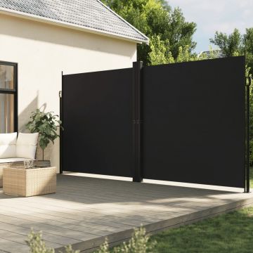 Gossi copertina laterala retractabila, negru, 200x600 cm