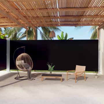 Gossi copertina laterala retractabila, negru, 220x1000 cm
