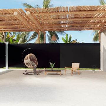 Gossi copertina laterala retractabila, negru, 220x1200 cm