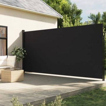 Gossi copertina laterala retractabila, negru, 220x500 cm