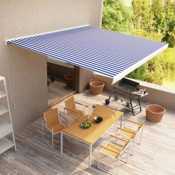 Gossi copertina manuala tip caseta, albastru si alb, 400 x 300 cm