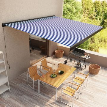 Gossi copertina manuala tip caseta, albastru si alb, 400 x 300 cm