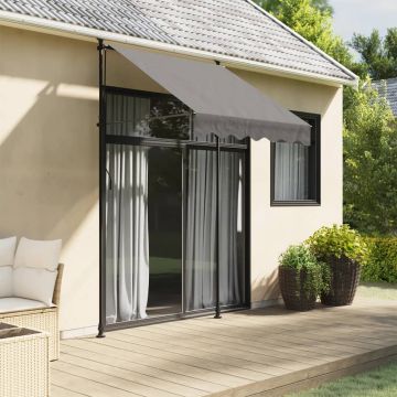 Gossi copertina retractabila, antracit, 150x150 cm, tesatura si otel