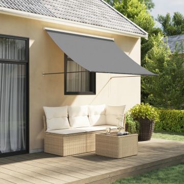 Gossi copertina retractabila, antracit, 200x150 cm, tesatura si otel