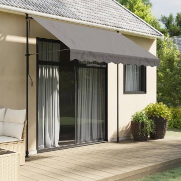 Gossi copertina retractabila, antracit, 250x150 cm, tesatura si otel