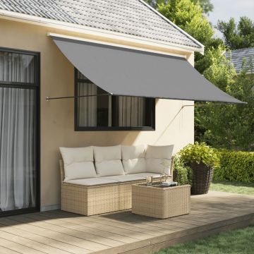 Gossi copertina retractabila, antracit, 300x150 cm, textil si otel