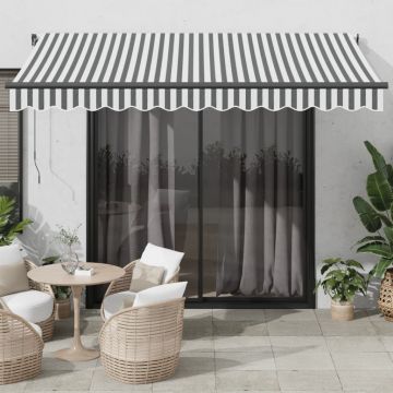 Gossi copertina retractabila automat, antracit/alb, 350x250 cm