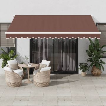 Gossi copertina retractabila automat cu led, maro, 400x300 cm
