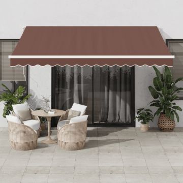 Gossi copertina retractabila automat cu led, maro, 400x350 cm