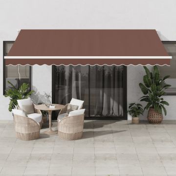 Gossi copertina retractabila automat cu led, maro, 450x350 cm