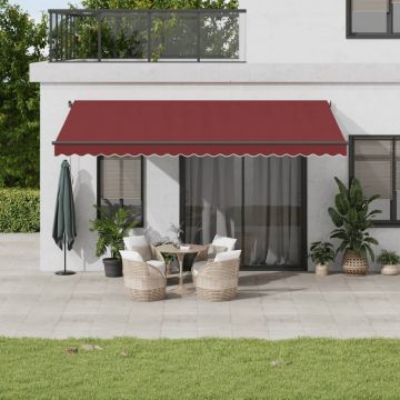 Gossi copertina retractabila automat cu led-uri, visiniu, 500x350 cm