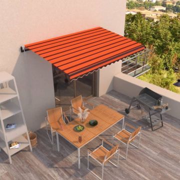 Gossi copertina retractabila automat, portocaliu/ maro, 450x350 cm