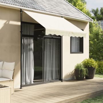 Gossi copertina retractabila, crem, 200x150 cm, tesatura si otel