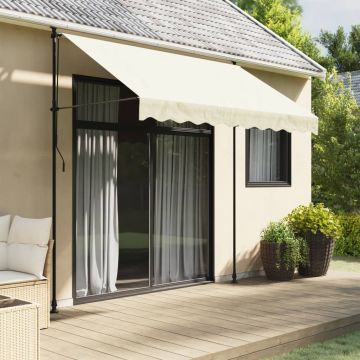 Gossi copertina retractabila, crem, 250x150 cm, tesatura si otel