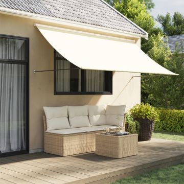 Gossi copertina retractabila, crem, 300x150 cm, tesatura si otel