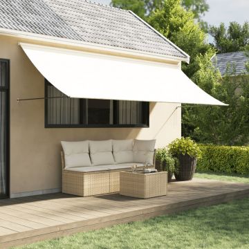 Gossi copertina retractabila, crem, 400x150 cm, tesatura si otel