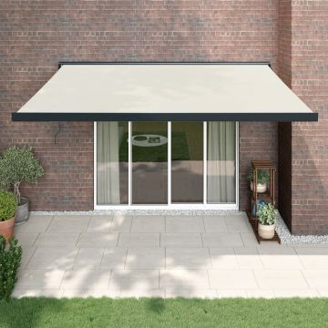 Gossi copertina retractabila, crem, 4x3 m, textil si aluminiu