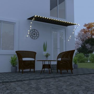 Gossi copertina retractabila cu led, antracit, 300 x 150 cm