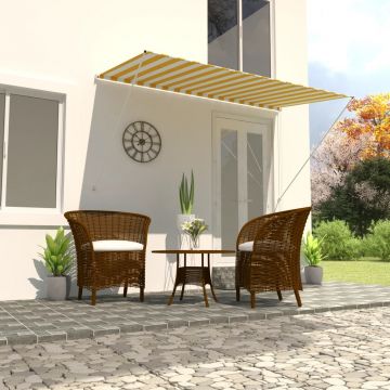 Gossi copertina retractabila, galben si alb, 250 x 150 cm