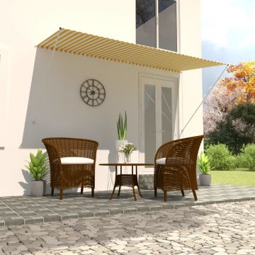 Gossi copertina retractabila, galben si alb, 300 x 150 cm