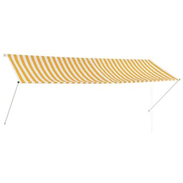 Gossi copertina retractabila, galben si alb, 350 x 150 cm