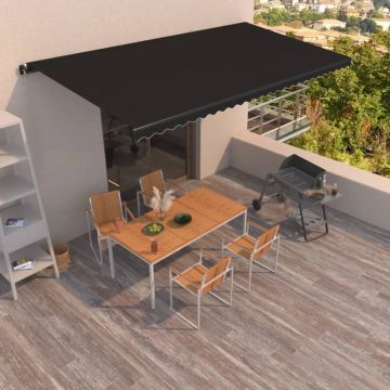 Gossi copertina retractabila manual, antracit, 600x350 cm