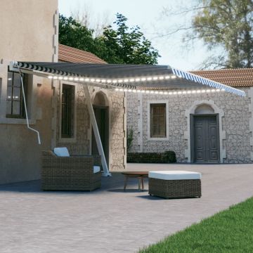 Gossi copertina retractabila manual cu led albastru si alb 600x300 cm