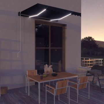 Gossi copertina retractabila manual cu led, antracit, 300 x 250 cm