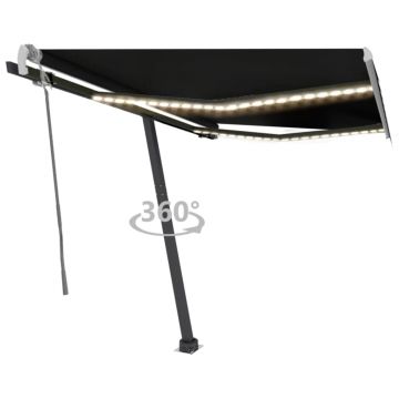 Gossi copertina retractabila manual cu led, antracit, 350x250 cm