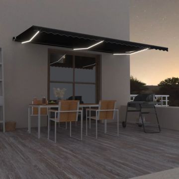Gossi copertina retractabila manual cu led, antracit, 600x350 cm