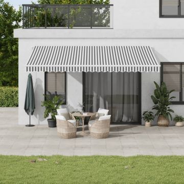 Gossi copertina retractabila manual cu led, antracit/alb, 500x300 cm