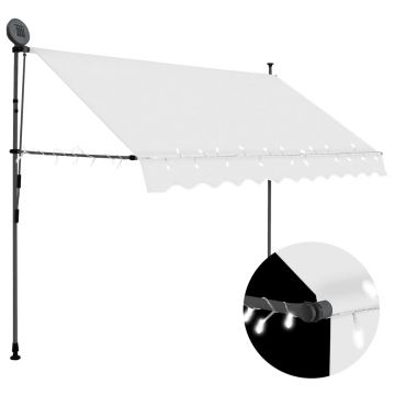 Gossi copertina retractabila manual cu led, crem, 250 cm