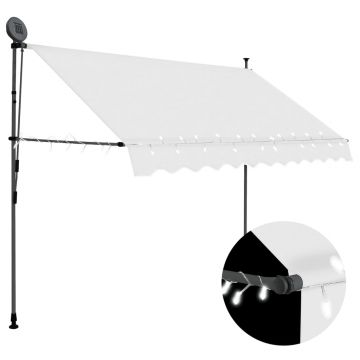 Gossi copertina retractabila manual cu led, crem, 300 cm