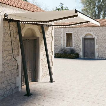 Gossi copertina retractabila manual cu led, crem, 3x2,5 m