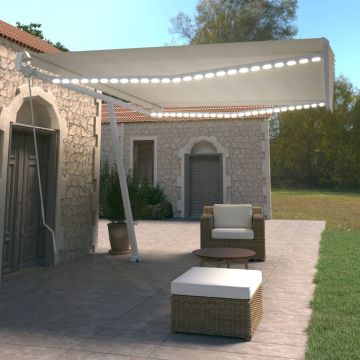 Gossi copertina retractabila manual cu led, crem, 500x350 cm
