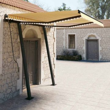 Gossi copertina retractabila manual cu led, galben/alb, 3,5x2,5 m