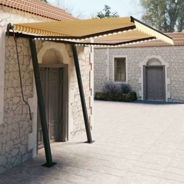 Gossi copertina retractabila manual cu led, galben&alb, 3x2,5 m