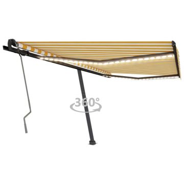 Gossi copertina retractabila manual cu led, galben si alb, 400x350 cm