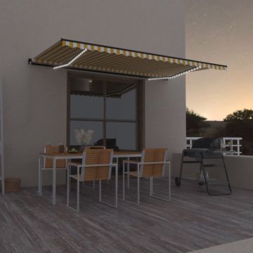 Gossi copertina retractabila manual cu led, galben si alb, 500x300 cm