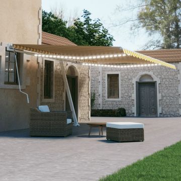 Gossi copertina retractabila manual cu led, galben si alb, 600x300 cm