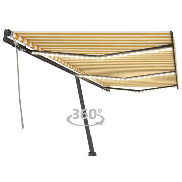 Gossi copertina retractabila manual cu led, galben si alb, 600x350 cm