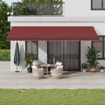 Gossi copertina retractabila manual cu led-uri, visiniu, 600x300 cm