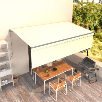 Gossi copertina retractabila manual cu stor, crem, 5x3 m