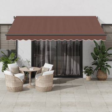 Gossi copertina retractabila manual, maro, 400x300 cm