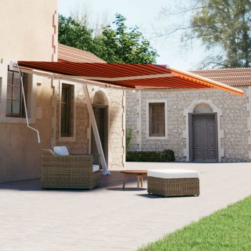 Gossi copertina retractabila manual, portocaliu/maro, 600x300 cm