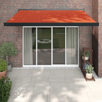 Gossi copertina retractabila portocaliu/maro 3,5x2,5m textil/aluminiu