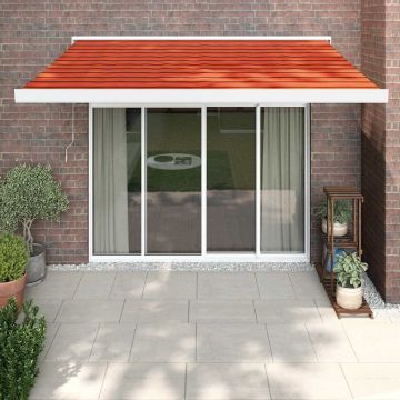 Gossi copertina retractabila portocaliu/maro 3,5x2,5m textil/aluminiu