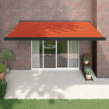 Gossi copertina retractabila portocaliu/maro 4x3 m, textil/aluminiu