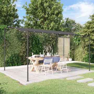 Gossi copertina, antracit, 4x3 m, 180 g/m2, material textil si otel