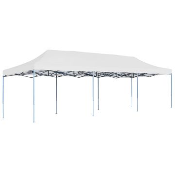Gossi cort de petrecere pliabil, alb, 3 x 9 m